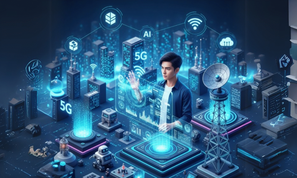 Illustration showing the latest technology alerts and trends in 2025